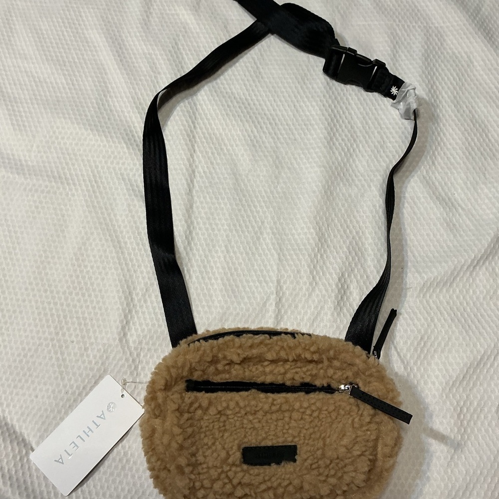 Athleta Brown Sherpa Crossbody Bag